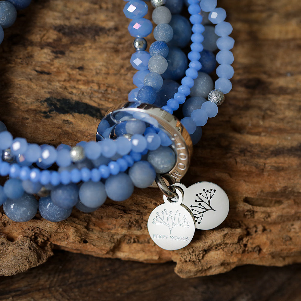 Armband mit echten blauen Aventurin Steinen