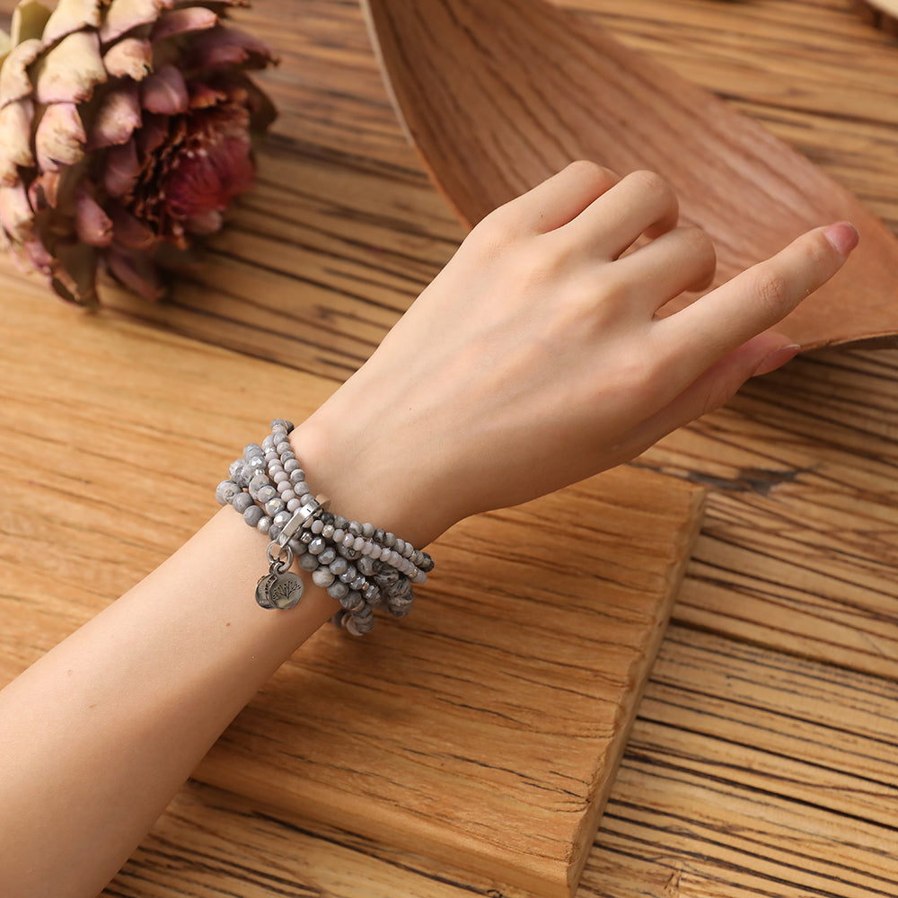 Armband mit echten grauen Picasso Steinen