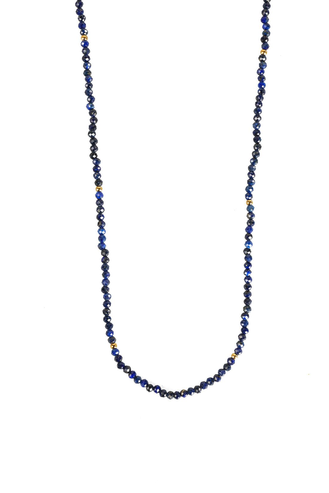 Hieno Lapislazuli Halskette vergoldet