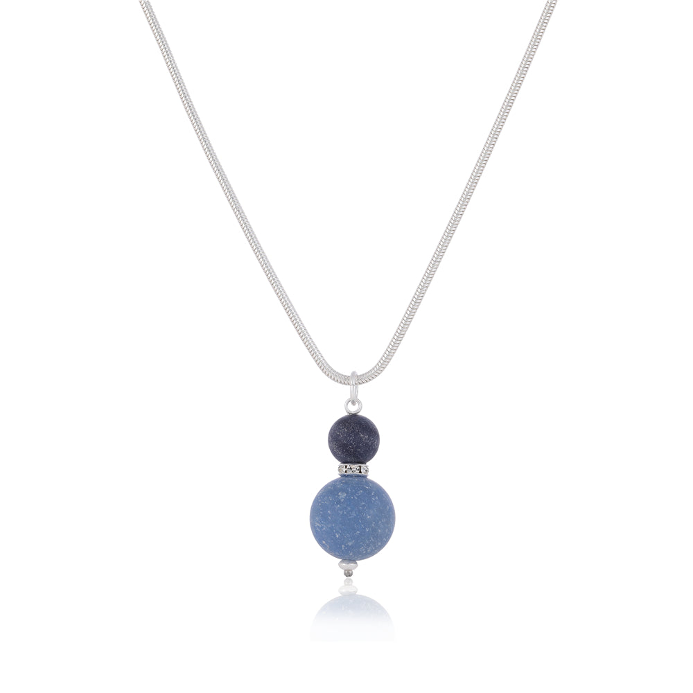 Halskette mit Anhänger aus echtem Blauem Aventurin