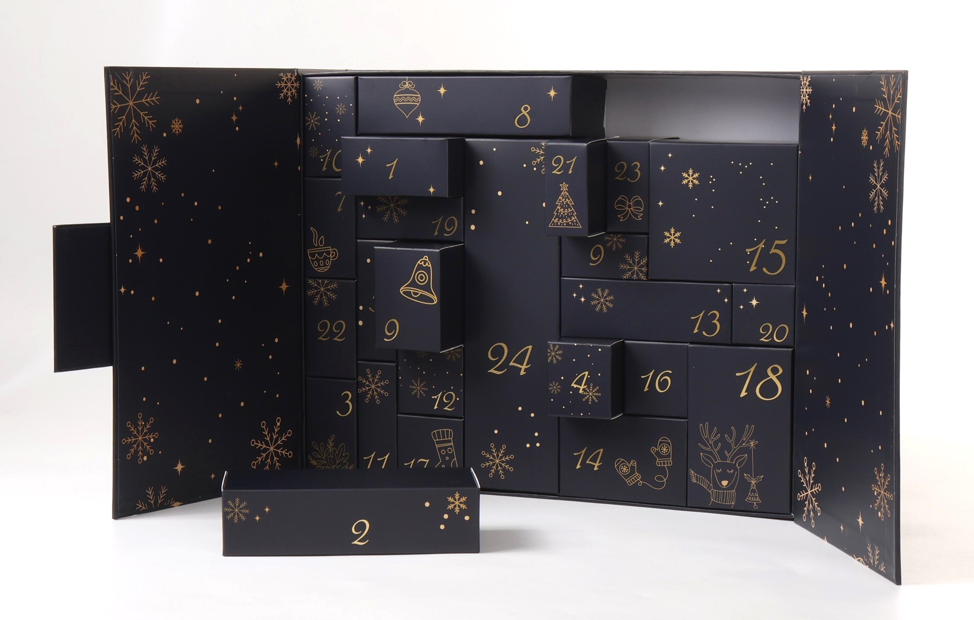 ANDREANI Adventskalender Lavasteine goldfarbig Andreani – Handgemachter Schmuck