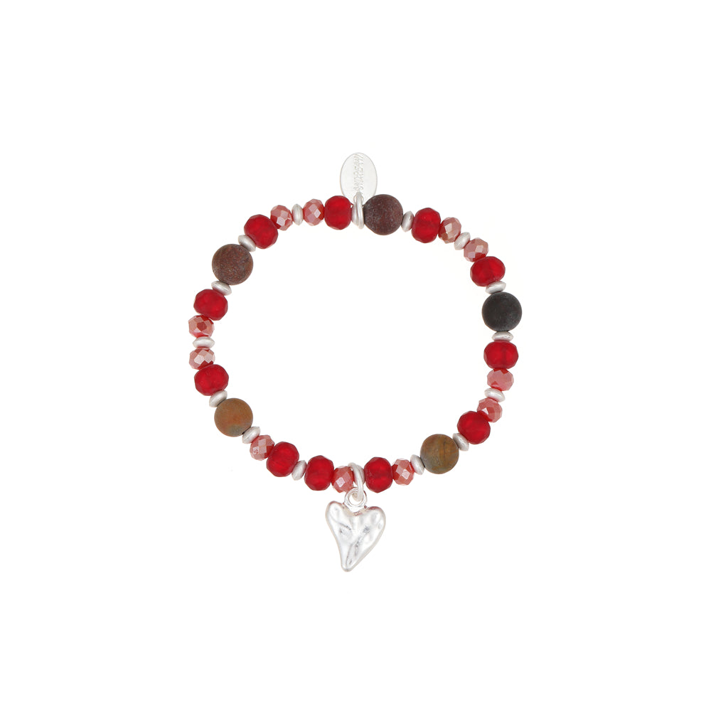 Armband aus echtem Leoparden Jaspis Andreani – Handgemachter Schmuck