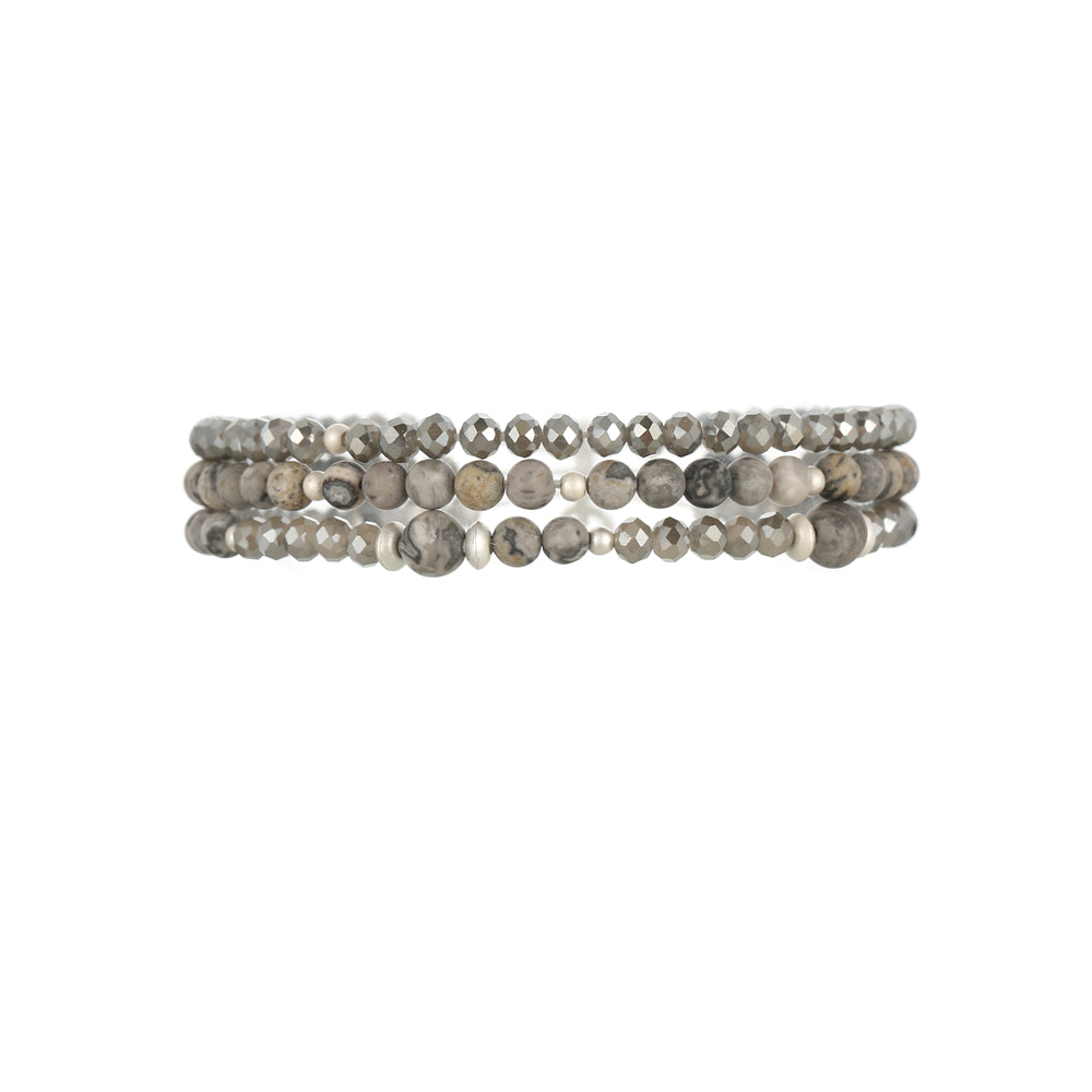 Armband aus echtem Picasso Jaspis Andreani – Handgemachter Schmuck