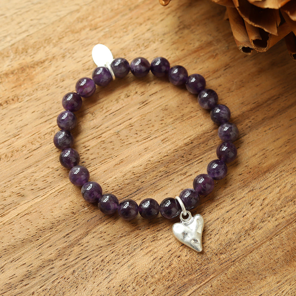 Armband mit echtem Amethyst Andreani – Handgemachter Schmuck