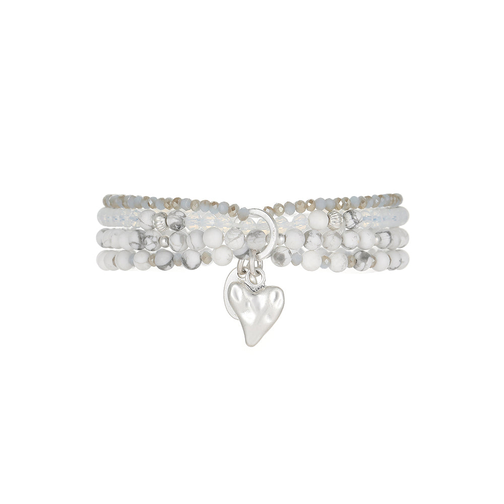 Armband mit echtem Howlith Andreani – Handgemachter Schmuck