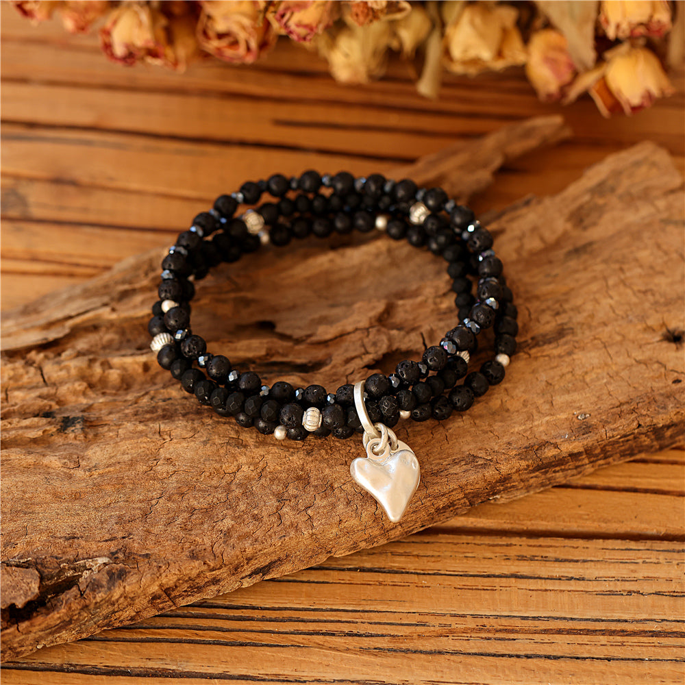 Armband mit echtem Lavastein Andreani – Handgemachter Schmuck