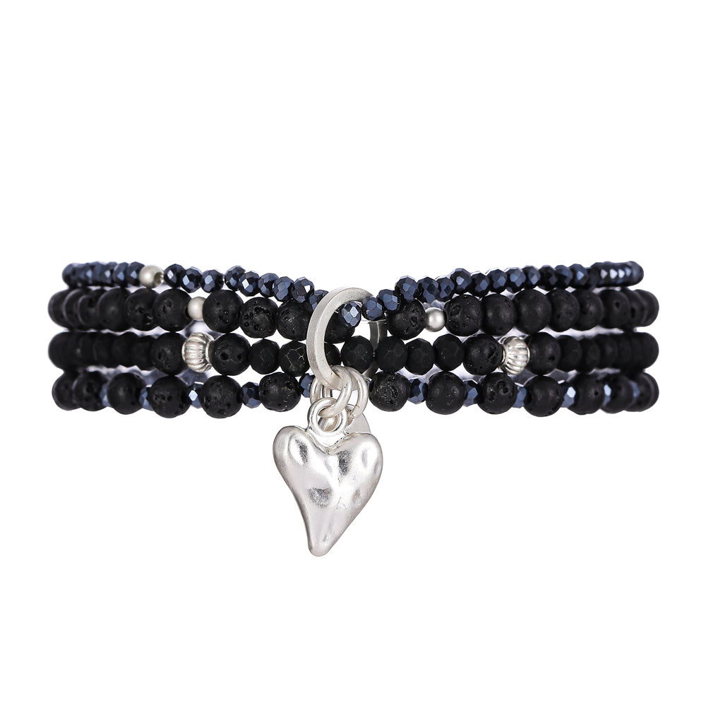 Armband mit echtem Lavastein Andreani – Handgemachter Schmuck