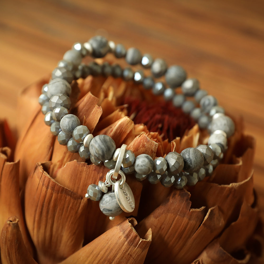 Armband mit echtem Picasso Jaspis Andreani – Handgemachter Schmuck