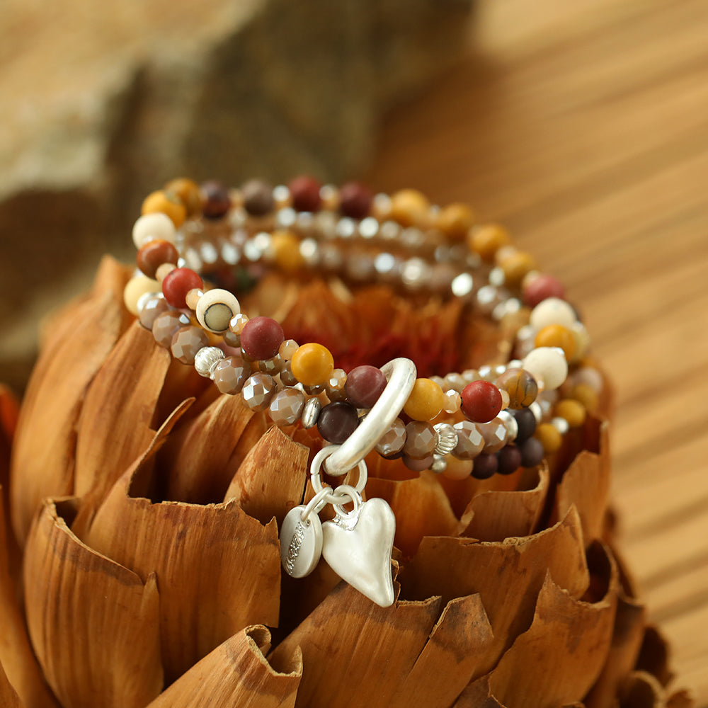 Armband mit echtem rotem Achat Andreani – Handgemachter Schmuck