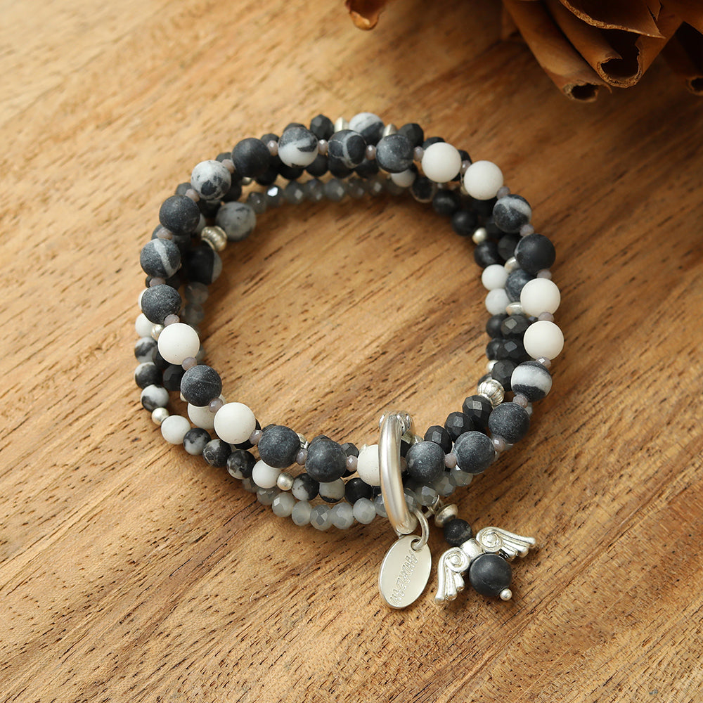 Armband mit echtem schwarz weissem Jaspis (Kopie) Andreani – Handgemachter Schmuck