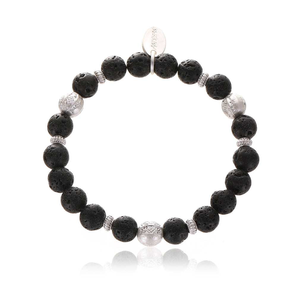 Armband mit echten Lavasteinen Andreani – Handgemachter Schmuck