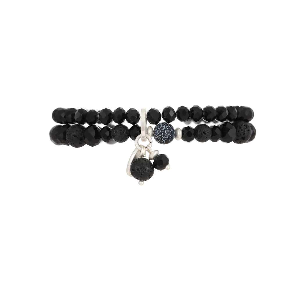 Armband mit echten Lavasteinen Andreani – Handgemachter Schmuck