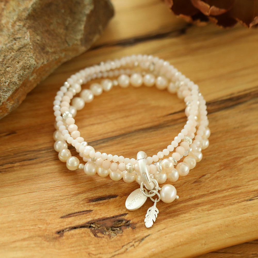 Armband mit echten Süsswasserperlen Andreani – Handgemachter Schmuck