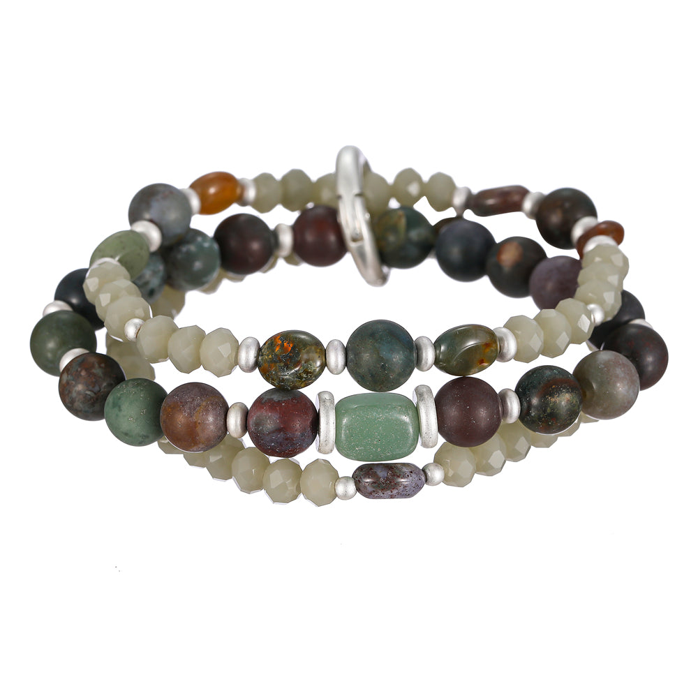 Armband mit echter grüner Jade Andreani – Handgemachter Schmuck
