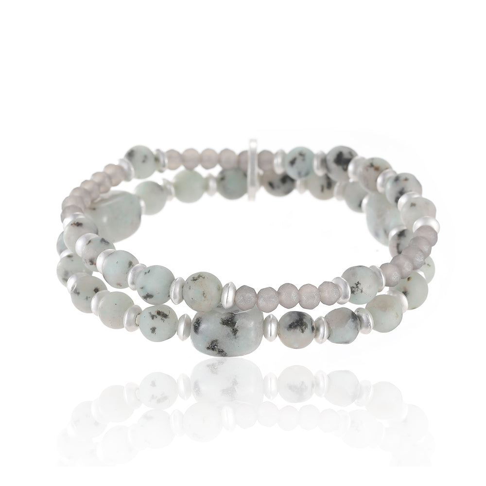 Armband aus echtem Kiwi Jaspis