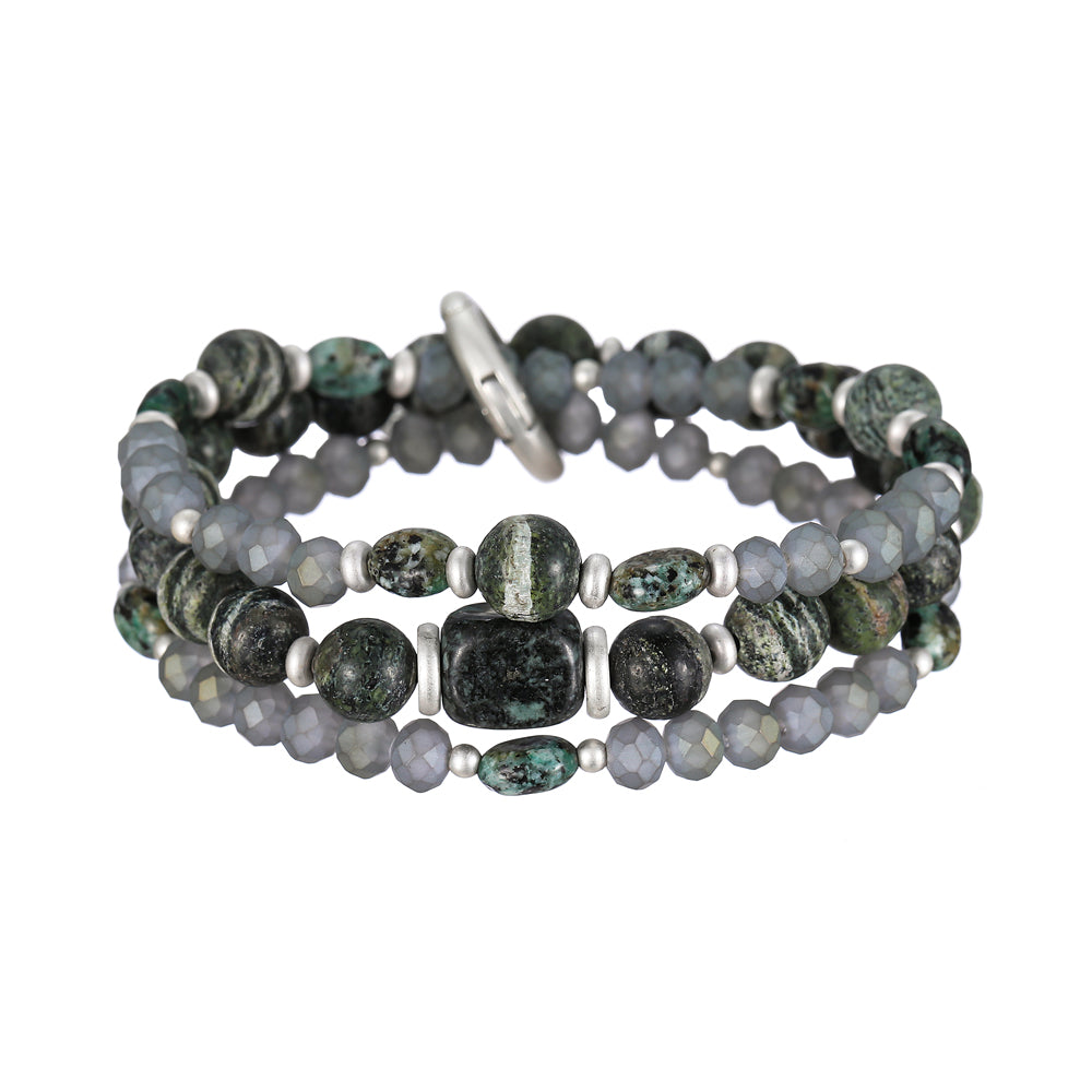 Armband aus echter Afrikanischer Grüner Jade