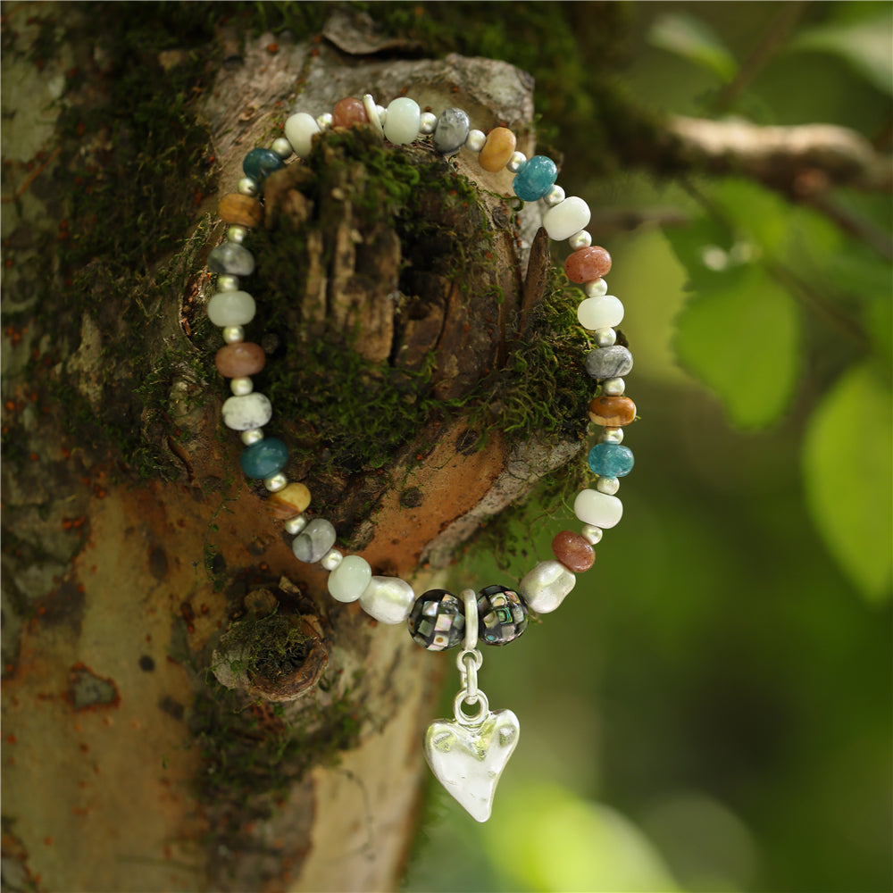 Armband mit echten Steinen mix
