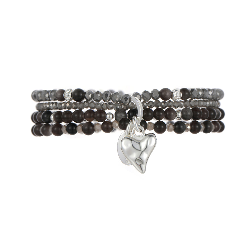 Geschenkset – Halskette aus echtem Achat, Armband & Schal