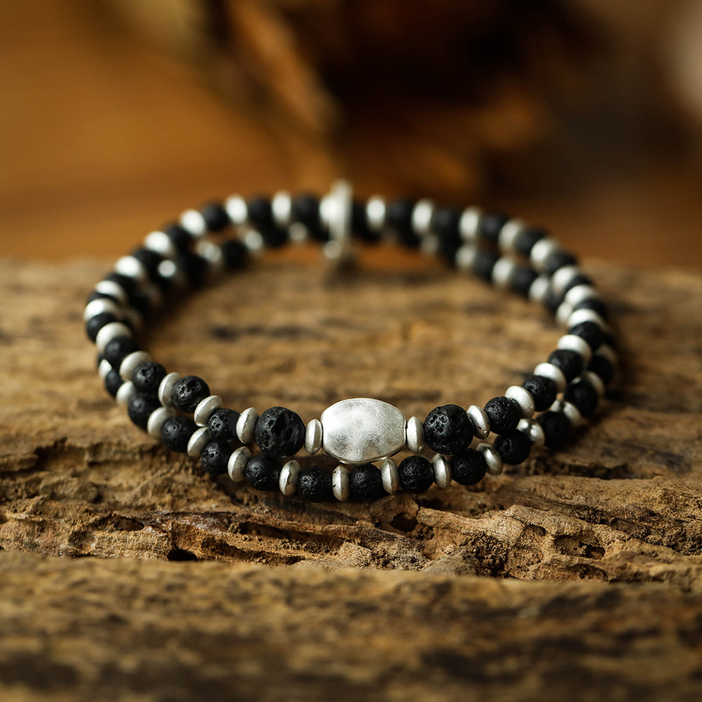 Armband aus Lavastein