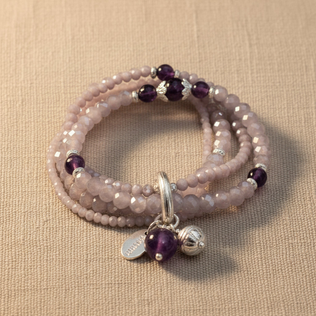 Armband aus Amethyst mit Anhänger