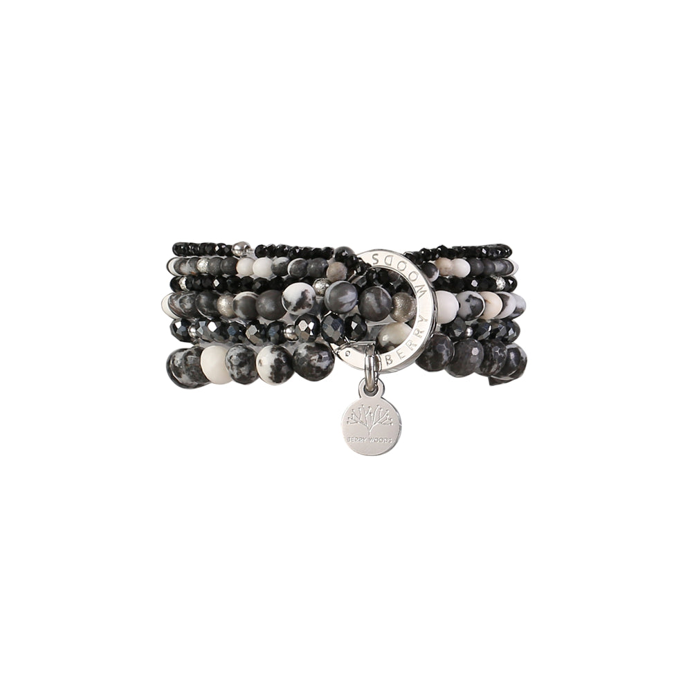 Armband mit echten schwarzen Jaspis Steinen