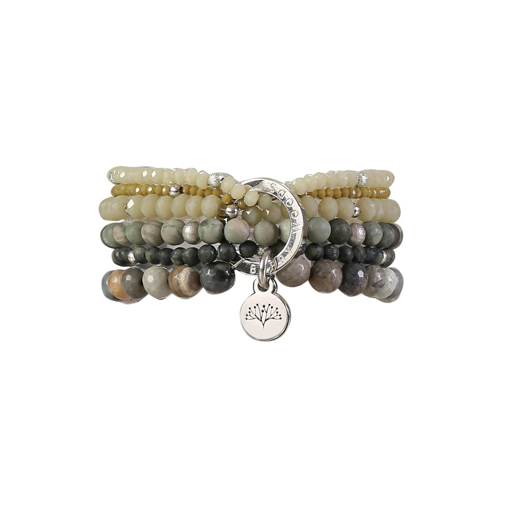 Armband mit echten grünen Jaspis Steinen