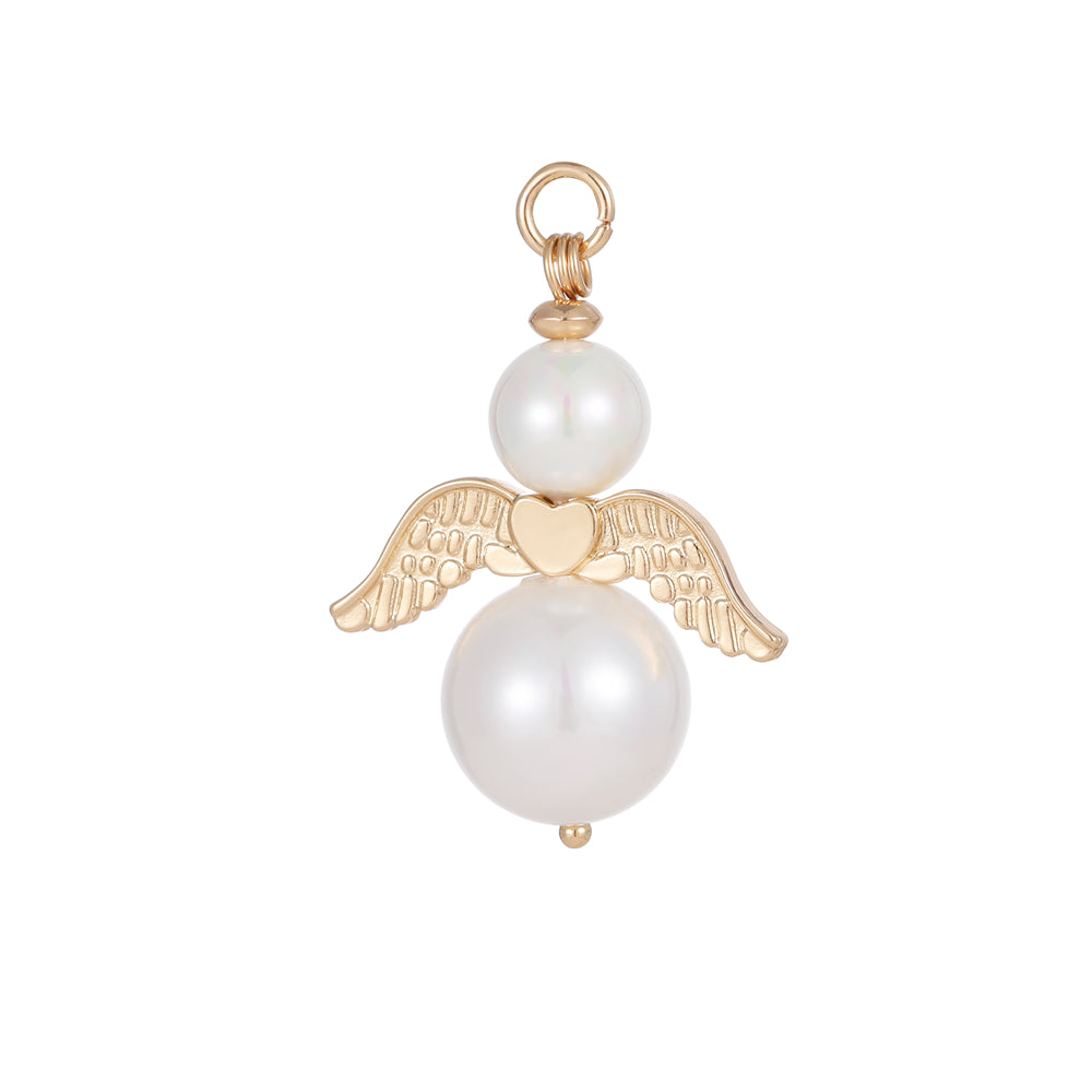 Perlen Gold Adventskalender mit echten Perlen goldfarbig und Accessoires