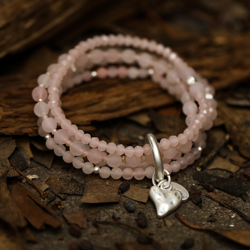 Geschenkset "Engel" aus Rosenquarz Andreani – Handgemachter Schmuck