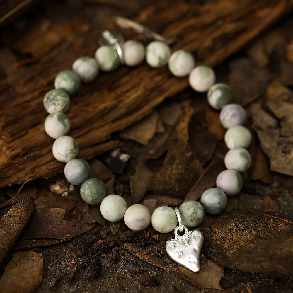 Geschenkset Kette und Armband aus echtem natürlichen Jade Andreani – Handgemachter Schmuck