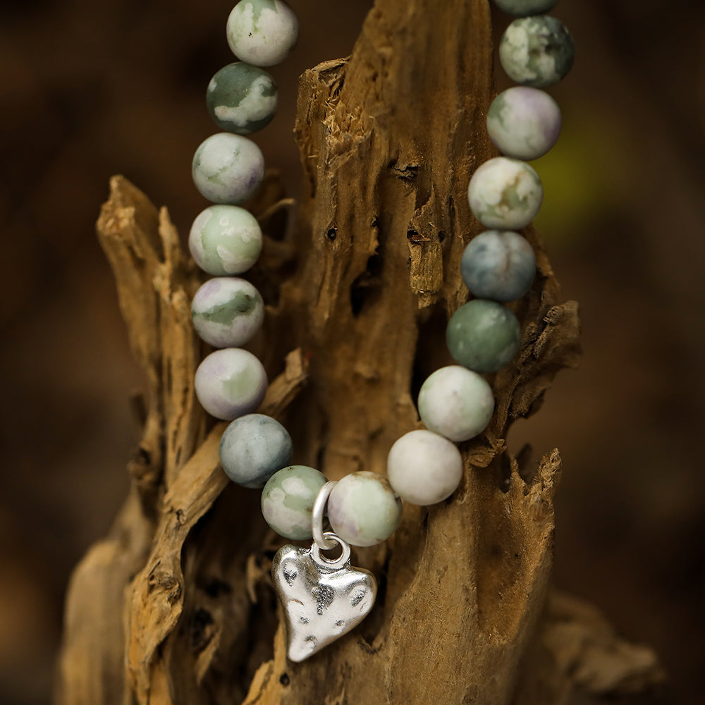 Geschenkset Kette und Armband aus echtem natürlichen Jade Andreani – Handgemachter Schmuck