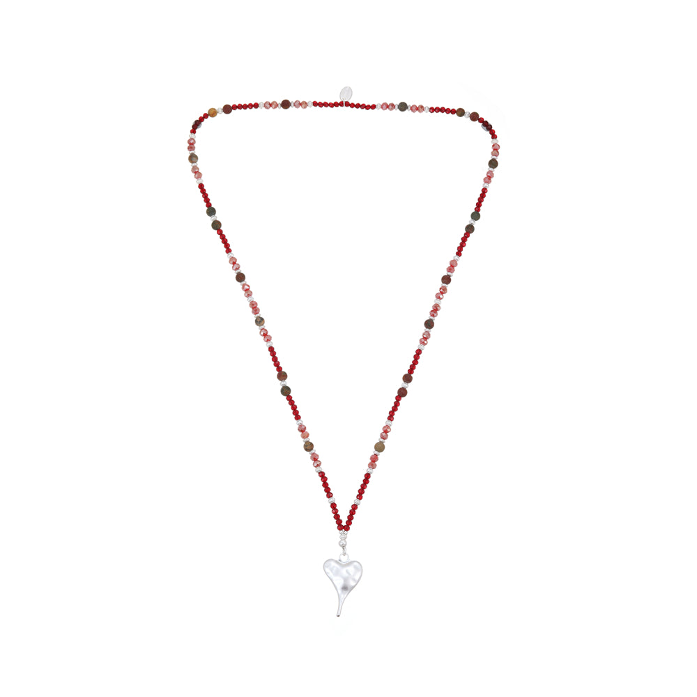 Halskette aus echtem Leoparden Jaspis Andreani – Handgemachter Schmuck
