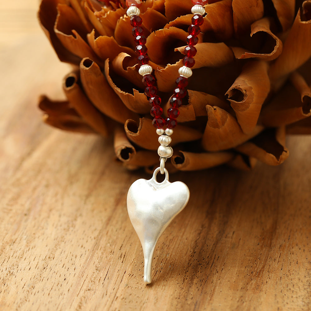 Halskette aus echtem Leoparden Jaspis Andreani – Handgemachter Schmuck