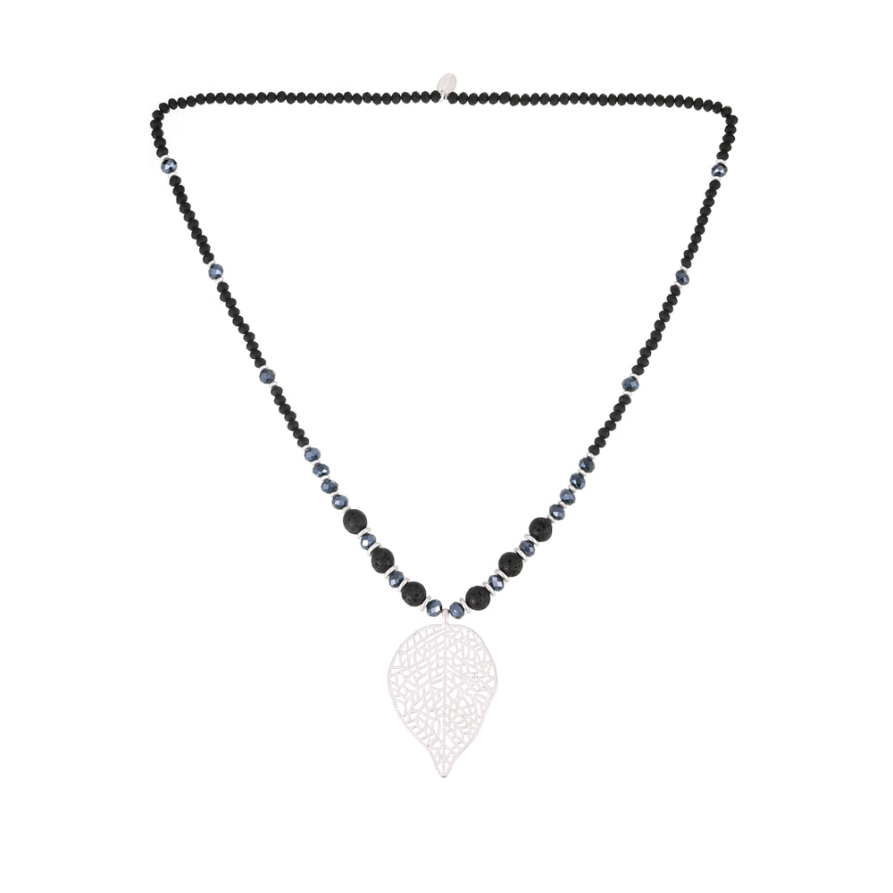 Halskette mit echtem Lavastein Andreani – Handgemachter Schmuck