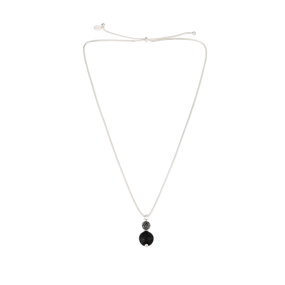 Halskette mit echtem Lavastein Andreani – Handgemachter Schmuck