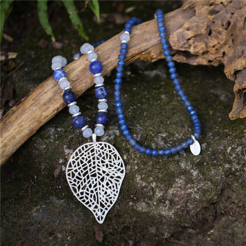 Halskette mit echtem Sodalith Andreani – Handgemachter Schmuck