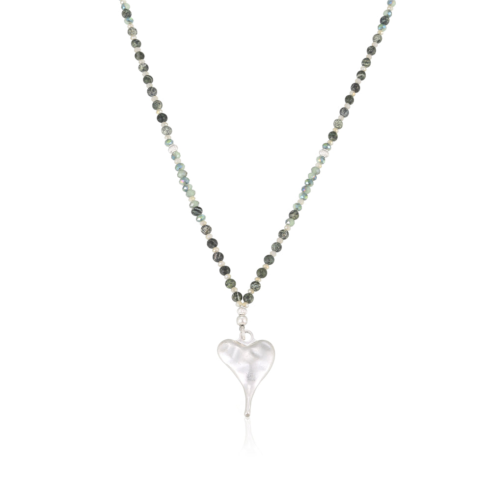 Halskette mit echtem Zebra Jaspis Andreani – Handgemachter Schmuck