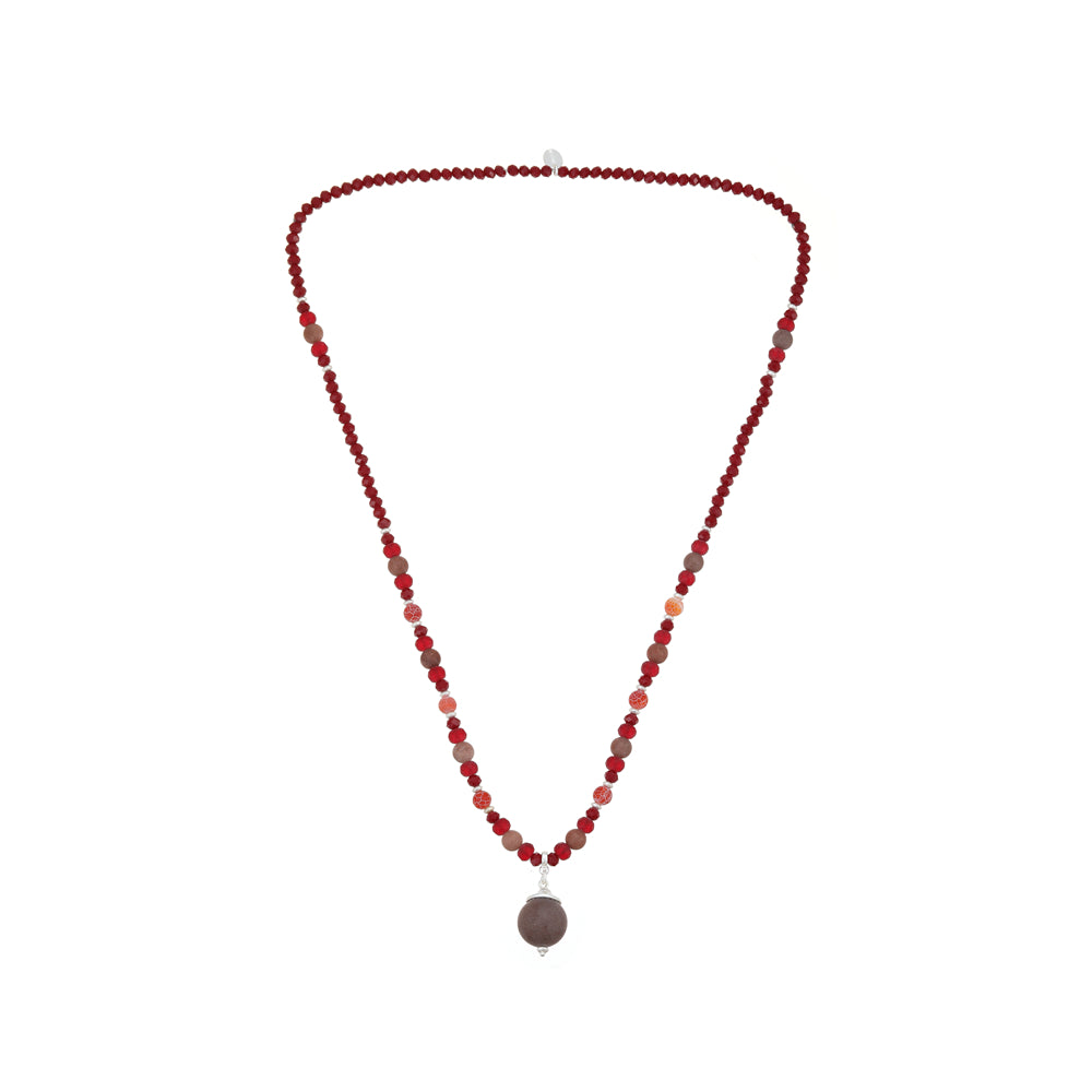 Halskette mit echtem violetten Aventurin Andreani – Handgemachter Schmuck