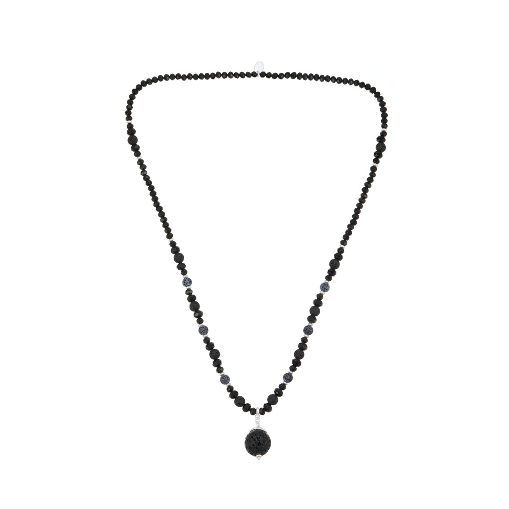 Halskette mit echten Lavasteinen Andreani – Handgemachter Schmuck
