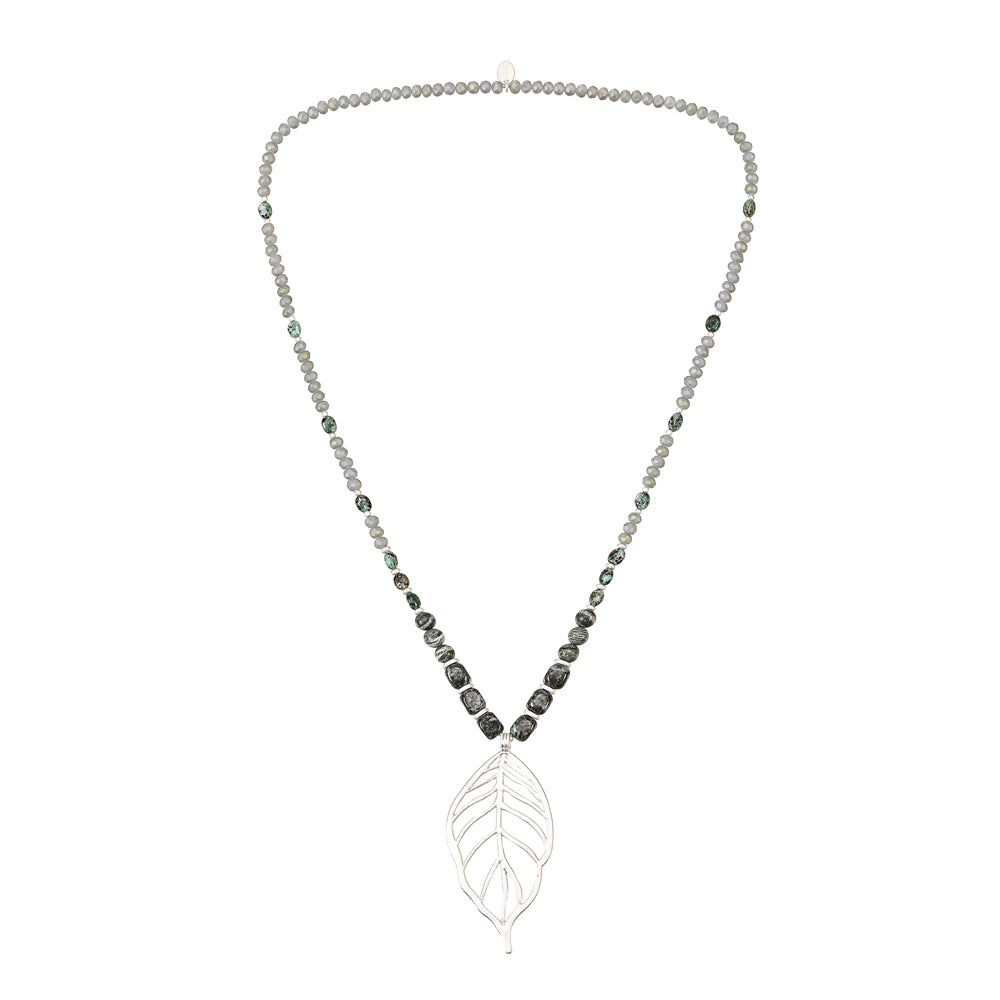 Halskette mit echter afrikanischer grüner Jade Andreani – Handgemachter Schmuck