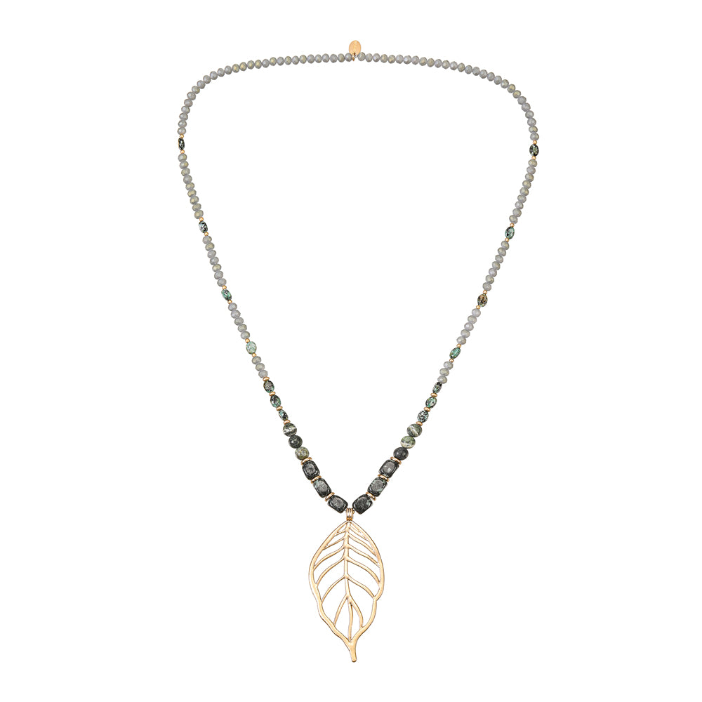 Halskette mit echter afrikanischer grüner Jade Andreani – Handgemachter Schmuck