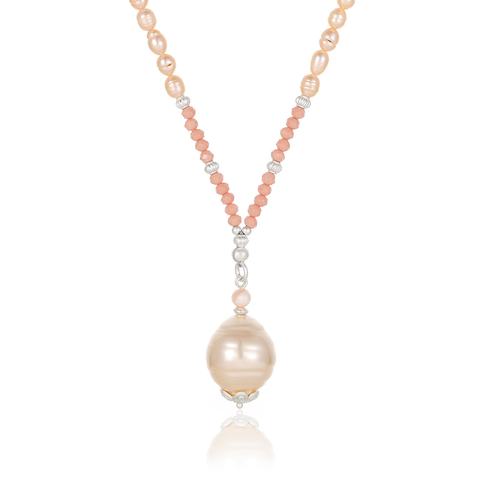 Perlenhalskette Kugelanhänger