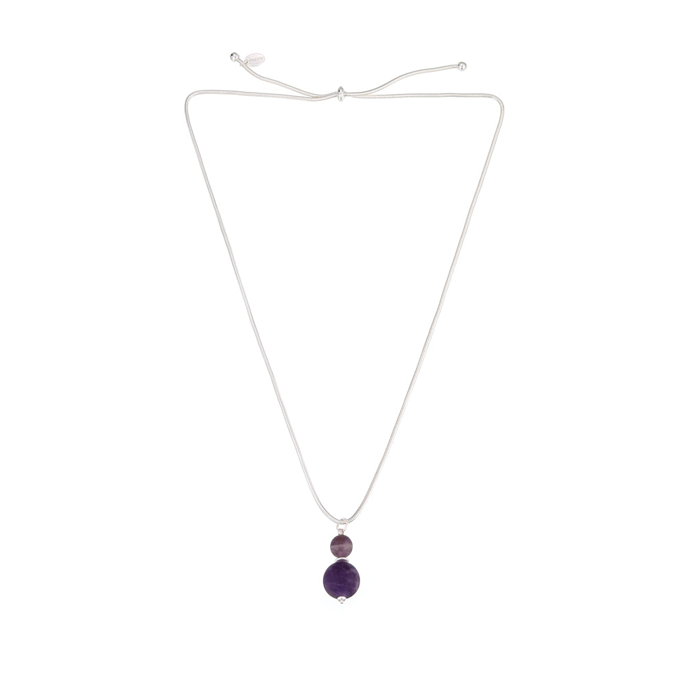 Halskette mit Anhänger aus Amethyst