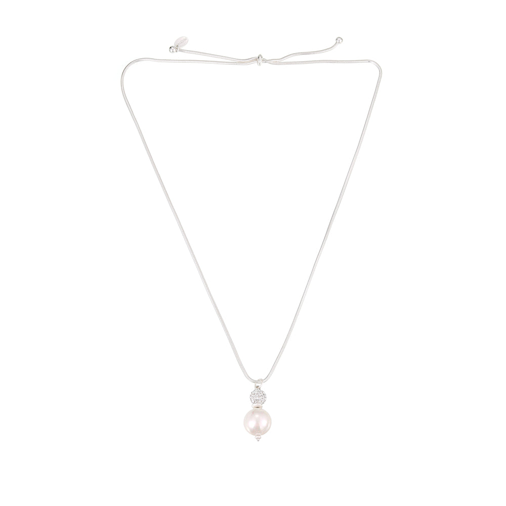 Elegante Halskette mit Anhänger aus echtem Shellbead-Muschelkern