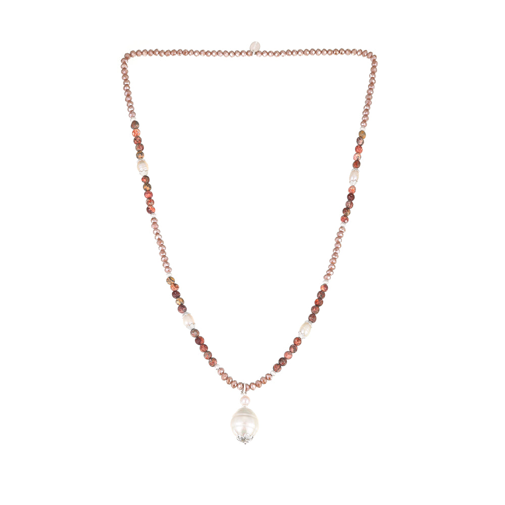 Halskette aus Shellbead und Jaspis