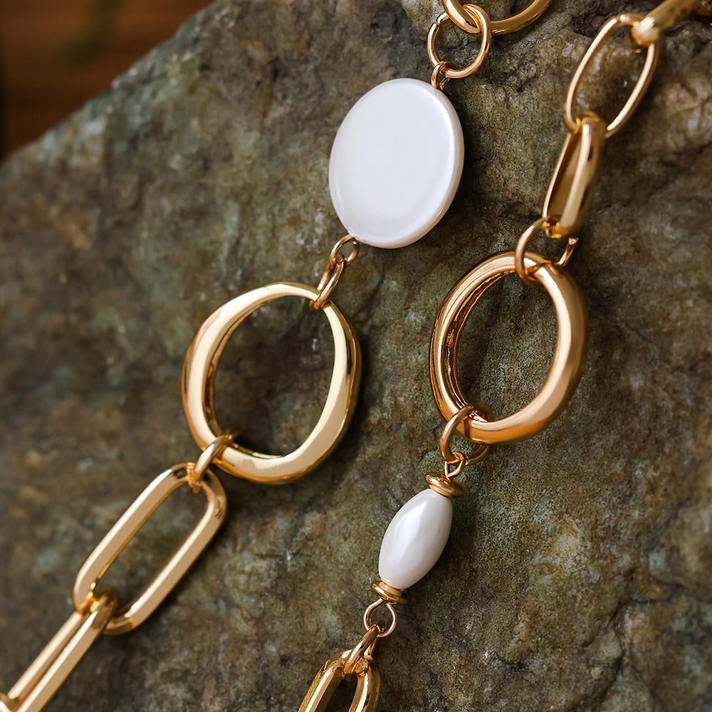 Halskette aus goldfarbig rhodiniertem Metall (klein)