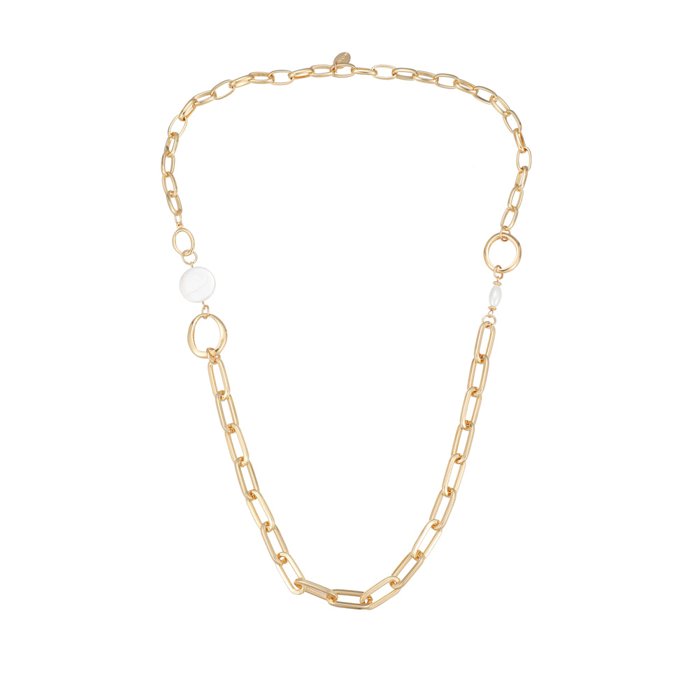 Halskette aus goldfarbig rhodiniertem Metall (klein)