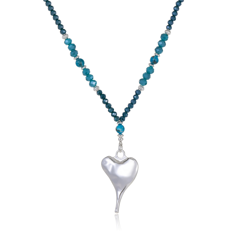 Kette mit Herzanhänger aus Apatit