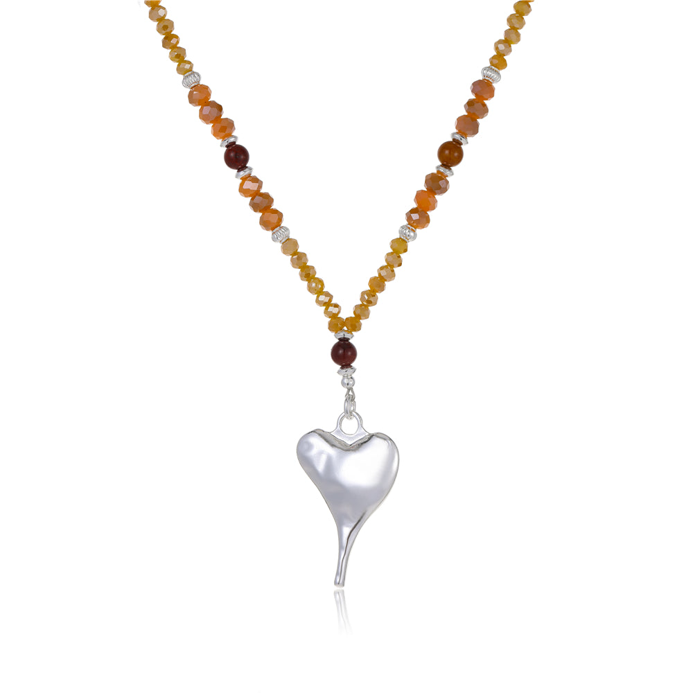 Kette mit Herzanhänger aus Mookait