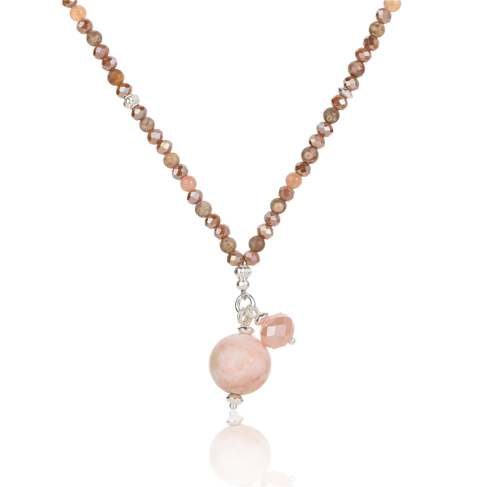 Kette mit Kugelanhänger aus Sonnenstein