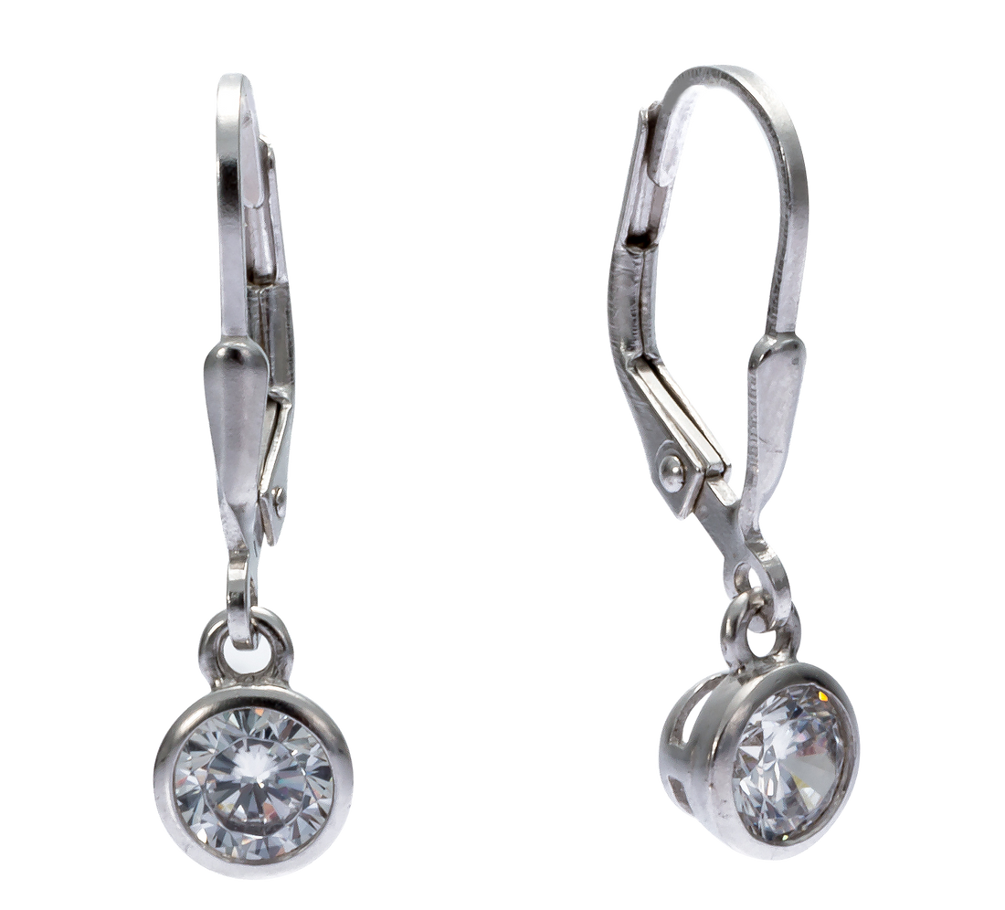 Silber 925 Ohrhänger mit Zirkonia Andreani – Handgemachter Schmuck